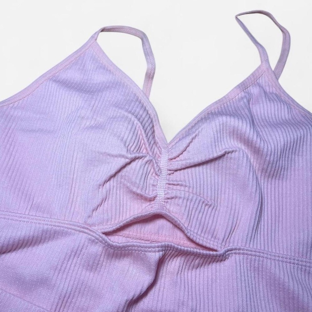 Baby Pink Ribbed Romper - Picture 4 of 6